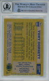 Tony Dorsett Autographed 1982 Topps #311 Trading Card Beckett 10 Slab 38643