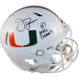Jimmy Johnon Signed Miami Hurricanes Authentic Helmet 87 Champs Beckett 50130