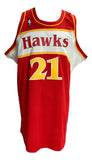 Dominique Wilkins Signed Atlanta Hawks Red M&N 1986-87 HWC Swingman Jersey JSA