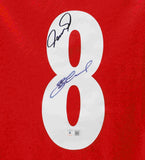 Torres & Gerrard Signed Liverpool FC Home Soccer Jersey #8 with Beckett COA