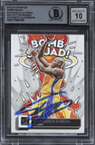 Lakers Shaquille O'Neal Signed 2022 Donruss Bomb Squad #16 Card Auto 10 BAS Slab