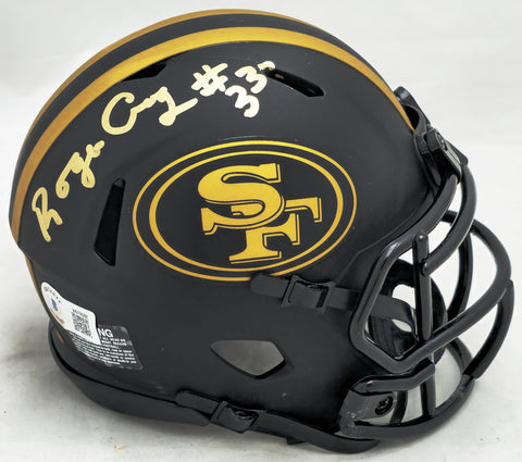 Roger Craig Autographed 49ers Eclipse Black Speed Mini Helmet Beckett W978088