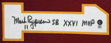 Mark Rypien "SB XXVI MVP" Signed Maroon Pro Style Framed Jersey BAS Witnessed