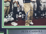 Pete Carroll Autographed Framed 8x10 Photo Seattle Seahawks Beckett QR #AE31649