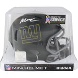 Abdul Carter Autographed New York Giants 25 STS Mini Helmet Beckett WIT 53451