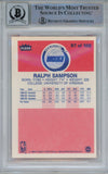 Ralph Sampson Signed 1986-87 Fleer #97 Rookie Card Beckett 10 Slab 42953
