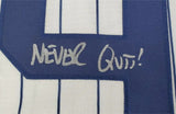 Robert O'Neill Signed New York Yankees 911 Never Forget Jersey "Never Quit"(PSA)