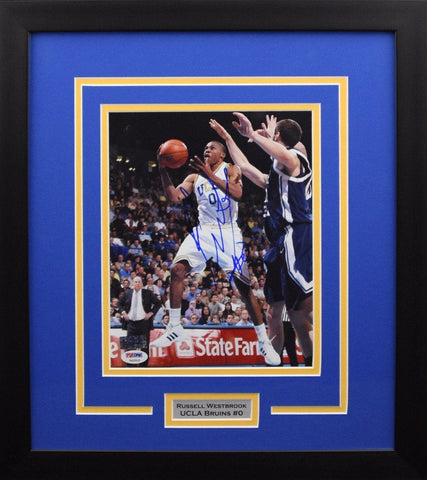 RUSSELL WESTBROOK AUTOGRAPHED UCLA BRUINS 8x10 FRAMED PHOTO PSA/DNA