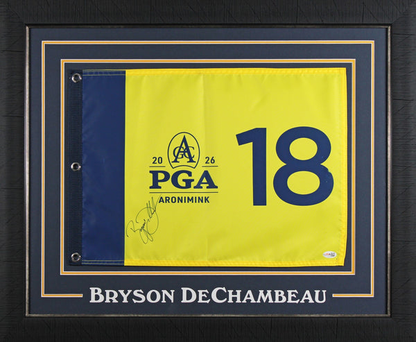 Bryson DeChambeau Signed & Framed 2026 PGA Championship Pin Flag JSA #CM34151