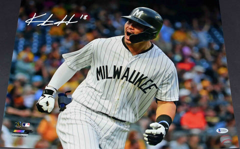 KESTON HIURA AUTOGRAPHED SIGNED MILWAUKEE BREWERS 16x20 PHOTO BECKETT