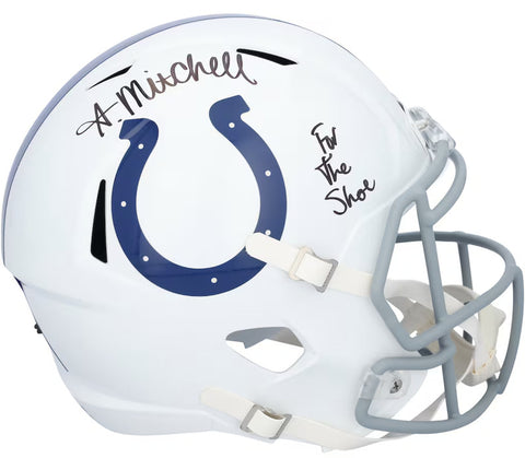 Adonai Mitchell Autographed "For The Shoe" Colts Full Size Speed Helmet Fanatics
