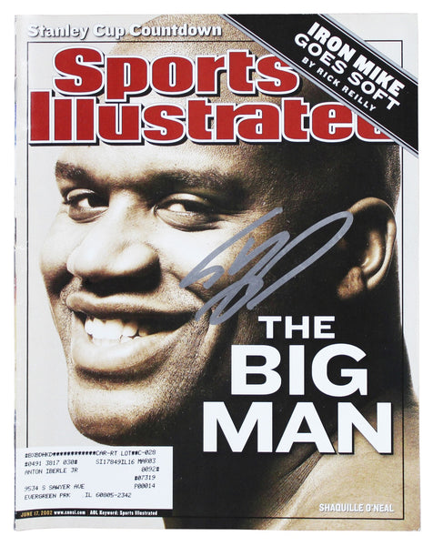 Lakers Shaquille O'Neal Signed June 2002 Sports Illustrated Magazine BAS Witness