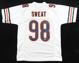 Montez Sweat Signed Chicago Bears White Jersey (PSA) 2023 Pro Bowl Edge Rusher