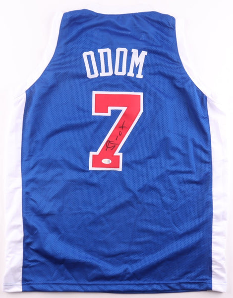 Lamar Odom Signed Los Angeles Clippers Jersey (JSA) #4 Overall Pick 1999
