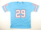 Ken Houston Signed Houston Oilers Jersey Inscribed HOF 86 (JSA) 12xPro Bowl D.B.