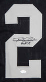 Rod Woodson Autographed Black Pro Style Jersey with HOF- JSA Witness Auth *M2