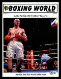 Kelly Pavlik Autographed Signed Boxing World Magazine Beckett BAS QR #BK08844