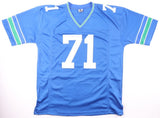 Walter Jones Signed Seahawks Career Stat Jersey Inscribed "HOF '14" (JSA) O-Line