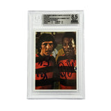 Pele & Zico Dual Signed 2019 Panini Flamengo 100 Anos History #118 - BGS 8.5