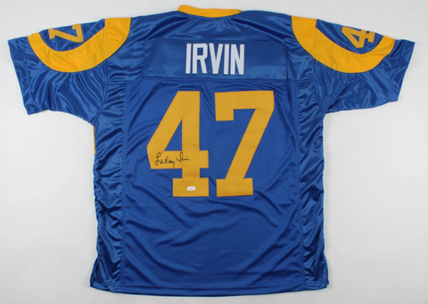 LeRoy Irvin Signed Rams Jersey (JSA) Los Angeles Defensive Back 1980–1989