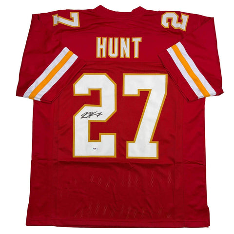 Autographed/Signed Kareem Hunt #27 Kansas City Red Football Jersey PSA/DNA COA