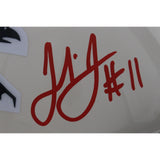 Julio Jones Autographed Atlanta Falcons F/S Retro Helmet Beckett Witness 56447