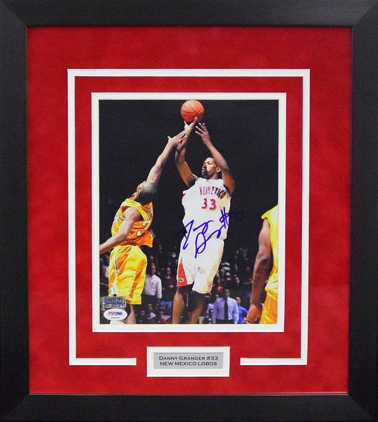 DANNY GRANGER AUTOGRAPHED NEW MEXICO LOBOS 8x10 FRAMED PHOTO COA
