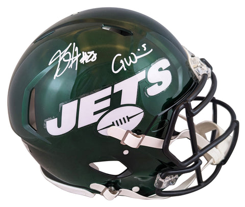 Jets Breece Hall & Garrett Wilson Signed Full Size Speed Proline Helmet Fanatics