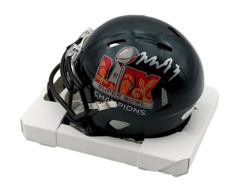 Milton Williams Eagles Autographed Super Bowl LIX Champion Mini Helmet JSA 94713