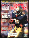 Tim Brown Autographed Sports Illustrated Notre Dame Beckett BAS QR #BS12732