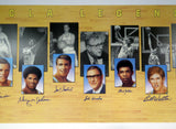 UCLA LEGENDS AUTOGRAPHED 22X40 LITHOGRAPH 7 SIGS JABBAR WOODEN BECKETT 121631