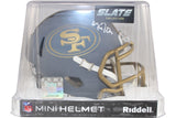 Christian McCaffrey Signed San Francisco 49ers Mini Helmet Slate Fanatics 52728
