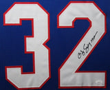 OJ O.J. SIMPSON (Bills blue SKYLINE) Signed Autographed Framed Jersey JSA