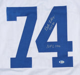 Bob Lilly Signed Dallas Cowboys Jersey Inscribed NFL 100 & HOF 80 (Beckett COA)