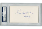 Earl Red Blaik Autographed/Signed Army Cadets Index Card Slabbed PSA 54933