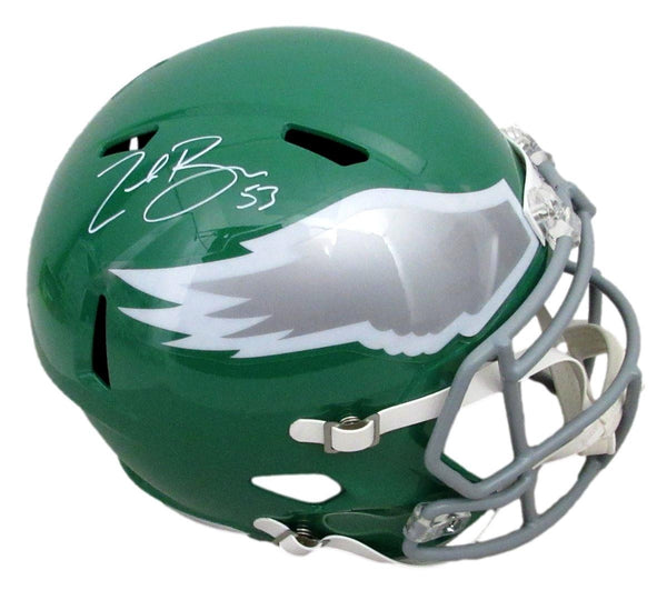 Zack Baun Signed/Auto Kelly Full Size Speed Replica Helmet Eagles Beckett 198922