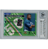 Michael Strahan Autographed 93 Stadium Club Grade 10 Trading Card Beckett 46076