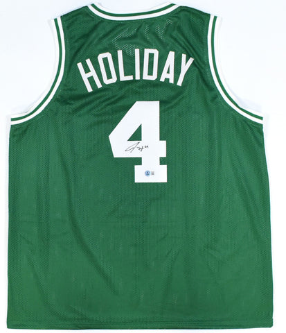 Jrue Holiday Autographed Green Pro Style Jersey - Beckett W Hologram *Black