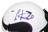 Cris Carter Autographed Minnesota Vikings Mini Helmet Lunar Beckett 40635
