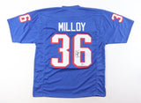 Lawyer Milloy Signed New England Patriots Jersey (Beckett) 4xTime Pro Bowl D.B.