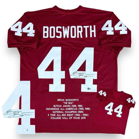 Brian Bosworth Autographed SIGNED Jersey - Stat - Beckett Authenticated