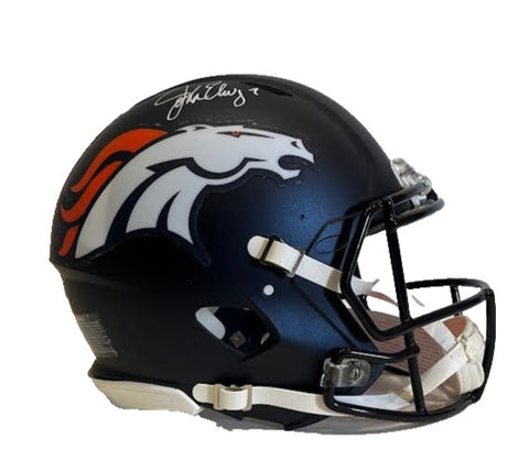 John Elway Autographed Denver Broncos 5280 Authentic Pro Speed Helmet BAS COA