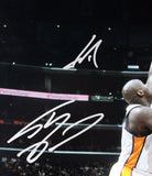 Shaquille O'Neal & Yao Ming Authentic Signed 16x20 Vertical Photo BAS Witnessed