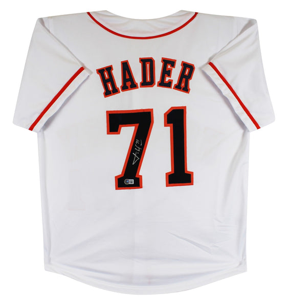 Josh Hader Authentic Signed White Pro Style Jersey Autographed BAS Witnessed