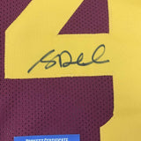 Framed Autographed/Signed Sam Darnold 35x39 USC Maroon Jersey JSA COA