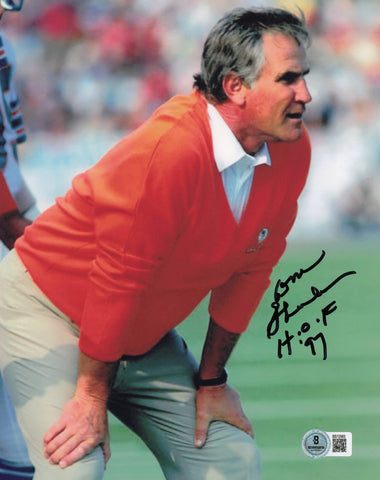 Don Shula Autographed 8x10 Photo Miami Dolphins "HOF 97" Beckett BAS QR #BS12983