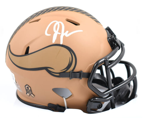 Justin Jefferson Signed Vikings Salute 2023 Speed Mini Helmet-Beckett W Hologram