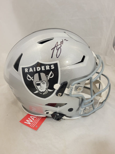 raiders speedflex helmet ASHTON JEANTY SIGNED LAS VEGAS RAIDERS F/S SPEEDFLEX HELMET BECKETT QR – Super Sports Center