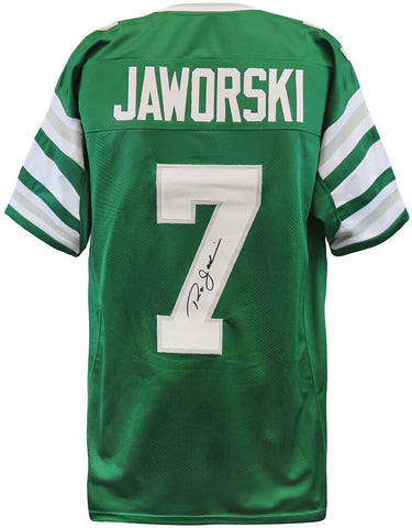 Ron Jaworski Signed Green Throwback Custom Football Jersey (SCHWARTZ SPORTS COA)