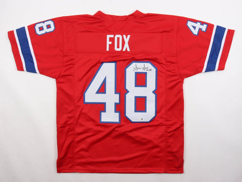 Tim Fox Signed New England Patriots Jersey (JSA) 1980 Pro Bowl Safety
